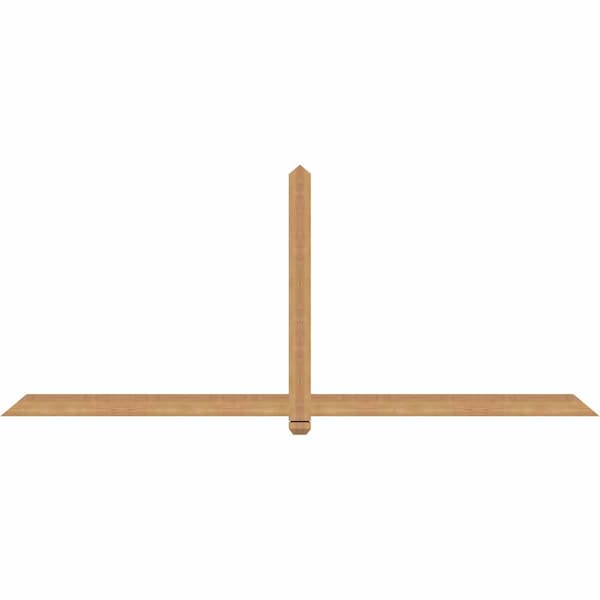 Ekena Millwork Eugene Smooth Timber Gable Bracket, Western Red Cedar, 96"W x 40"H x 1 1/2"D x 3 1/2"F, 10/12 Pitch GBW096X40X0204EUG00SWR - main